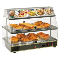 Warmhaltevitrine Heiße Theke Wärmevitrine 2 x...