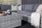 Lounge-Set Gartenmöbel Ecksofa LUGO STONE Polyrattan Grau 5-Sitzer