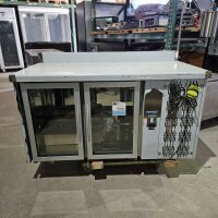Tecnodom Kühltisch mit 2 Glastüren Edelstahl...