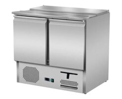 Saladette 2 Türen Edelstahl 176 Liter