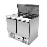 Saladette 2 Türen Edelstahl 176 Liter