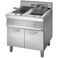 Gas-Fritteuse auf geschlossenem Unterbau 13+13 Liter 22kW