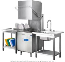 Haubenspülmaschine Aqua H3 inkl. Klarspülmittel- und Reinigerdosierpumpe, 400V, 6,8 kW