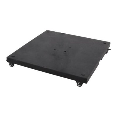 Granitplatte Polish mit 4 Rädern, 90kg schwarz