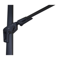Ampelschirm VirgoFlex grau, 3x3 Meter