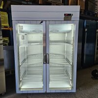 Edelstahlkühlschrank mit 2 Glastüren 1400 Liter