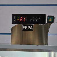 Edelstahlkühlschrank mit 2 Glastüren 1400 Liter