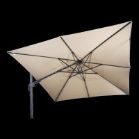 Ampelschirm VirgoFlex ecru, 3x3 Meter
