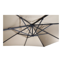 Ampelschirm VirgoFlex ecru, 3x3 Meter