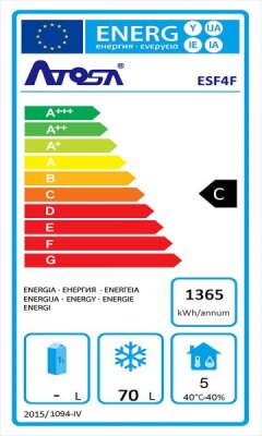 Atosa Unterbautiefkühltisch 1-Türig Edelstahl 145L B-Ware