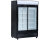 Glastürkühlschrank mit 2 Glasschiebetüren 880L Schwarz B-Ware