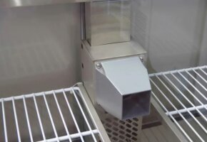Pizzasaladette 2 Türen und eckiger Glasaufsatz 176 Liter