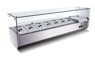 Kühlaufsatzvitrine für 9 x GN1/3 Edelstahl mit...