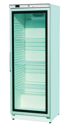 Lagerkühlschrank mit Glastür 380 Liter Weiß