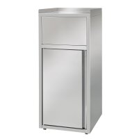Müllbox aus Edelstahl mit Tonne 60 Liter 50x53x120cm