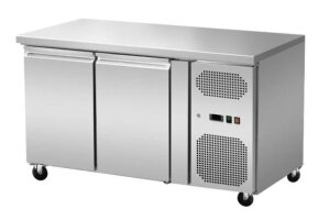 Tiefkühltisch 2 Türen Edelstahl 260 Liter
