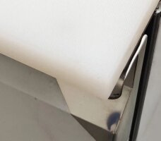 Kühltheke mit Glassaufsatz und Arbeitsplatte