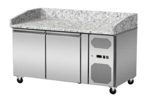 Pizzakühltisch Granit rosa-grau 2-türig