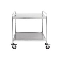 Servierwagen aus Edelstahl mit 2 Ebenen 100x60x94 cm