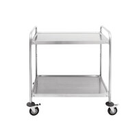 Servierwagen aus Edelstahl mit 2 Ebenen 120x60x94 cm