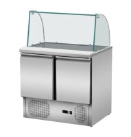 Skyrainbow Saladette 2 Türig gebogenes Glas 90 x 70
