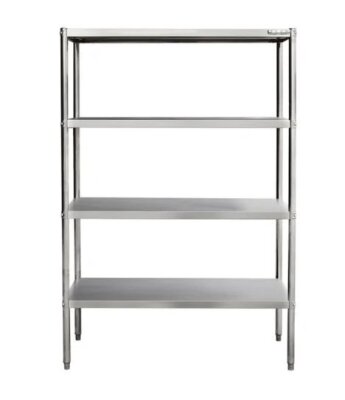 Regal 4 Ebenen 140x50x180 Edelstahl
