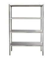 Regal 4 Ebenen 80x40x180 Edelstahl