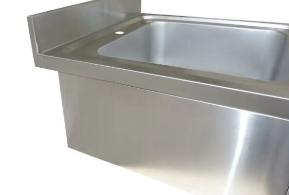 Spültisch aus Edelstahl ein Becken links 120 x 70