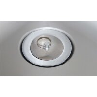 Spültisch aus Edelstahl zwei Becken links 160 x 60
