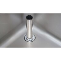 Spültisch aus Edelstahl zwei Becken links 160 x 60