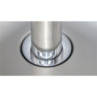 Spültisch aus Edelstahl zwei Becken links 160 x 60