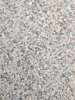 Kassentisch aus Edelstahl Granit rosa/grau mit Holzverkleidung