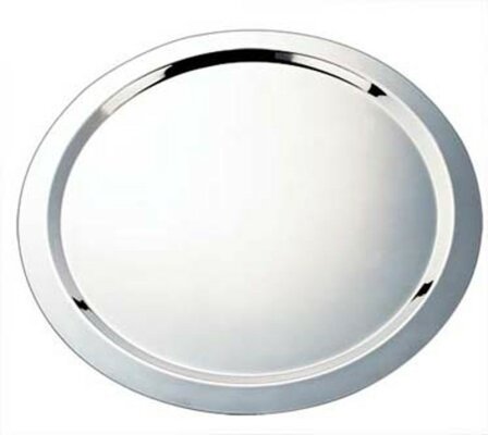 Servierplatte Bankettplatte Catering Gastro Sandwichplatte Edelstahl °48cm