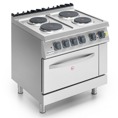 Elektroherd auf statischem Elektroofen GN 2/1 4 runde Platten 17,2 kW 400V