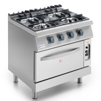 Gasherd auf statischem Gasofen GN 2/1 4 Brenner 32 kW...