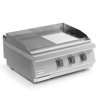 Elektro-Grillplatte Tischmodell 1/2 glatte und 1/2...