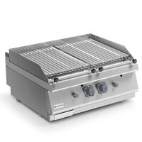 Gas-Lavasteingrill Tischmodell 2 Kochflächen 18kW