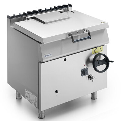 Gas-Kippbratpfanne Kapazität 60 Liter Edelstahl-Becken 18 kW