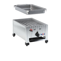 Gas-Kombibräter mit 1 Heizschlange Auftisch 4kW
