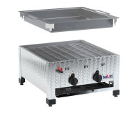 Gas-Kombibräter mit 2 Heizschlangen Auftisch 8kW