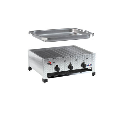 Gas-Kombibräter mit 3 Heizschlangen Auftisch 12 kW