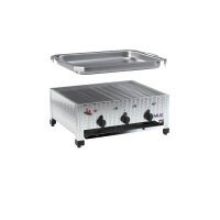 Gas-Kombibräter mit 3 Heizschlangen Auftisch 12 kW