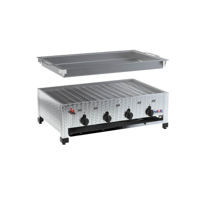 Gas-Kombibräter mit vier Heizschlangen Auftisch 16kW