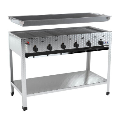 Gas-Kombibräter mit 6 Heizschlangen 24kW