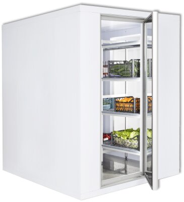 Tiefkühlzelle ohne Aggregat 9,7 m³ weiß  2100 x 2100 x 2200 mm 120er Isolierung