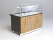 Salatvitrine Gastroline 2.0 Plug-in 576 Liter Front: ewige Eiche Granitarbeitsplatte schwarz Sockel aus Edelstahl