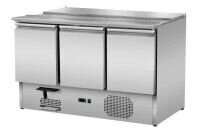 Saladette 3 Türen Edelstahl 260L