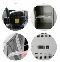 Saladette 3 Türen Edelstahl 260L