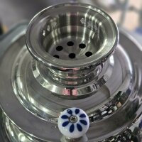 Samowar Teekocher Typ1003 silber Wasserbehälter 3 Liter Teekanne 1 Liter
