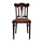 Stuhl Holzstuhl rotbraun mit Sitzfläche aus Kunstleder im used-look gebraucht